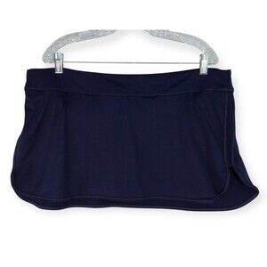 Athleta Women's Swimwear Skirt Size XL Navy Blue Tidal Swim Summer Beach